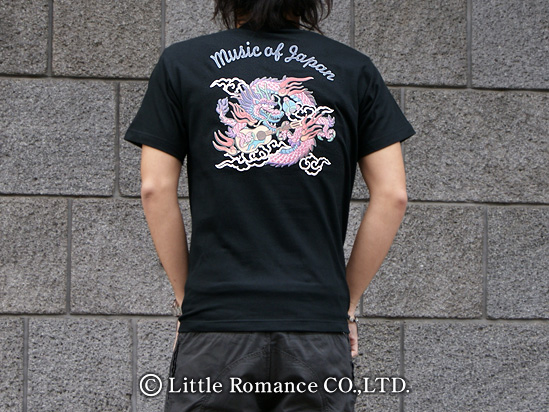 サムライジーンズ 和柄 シャツ 長袖 龍 粋 雷豪昇龍ロングTシャツ 絡繰魂 233079 和柄 和風 刺繍 竜